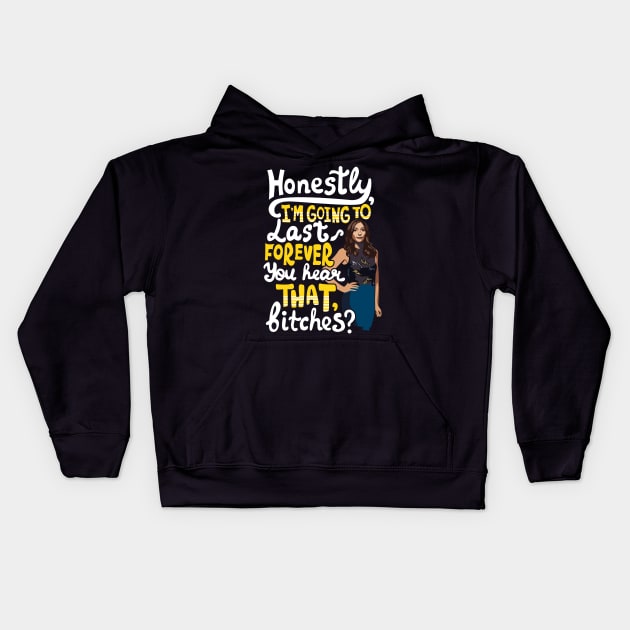 Gina Linetti Quote Kids Hoodie by KsuAnn